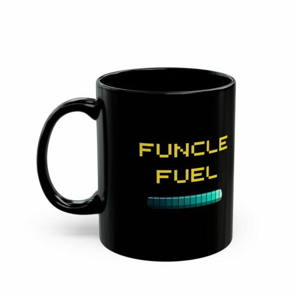 Funcle Fuel Black Mug - Snacks, Shenanigans, Repeat - Image 3